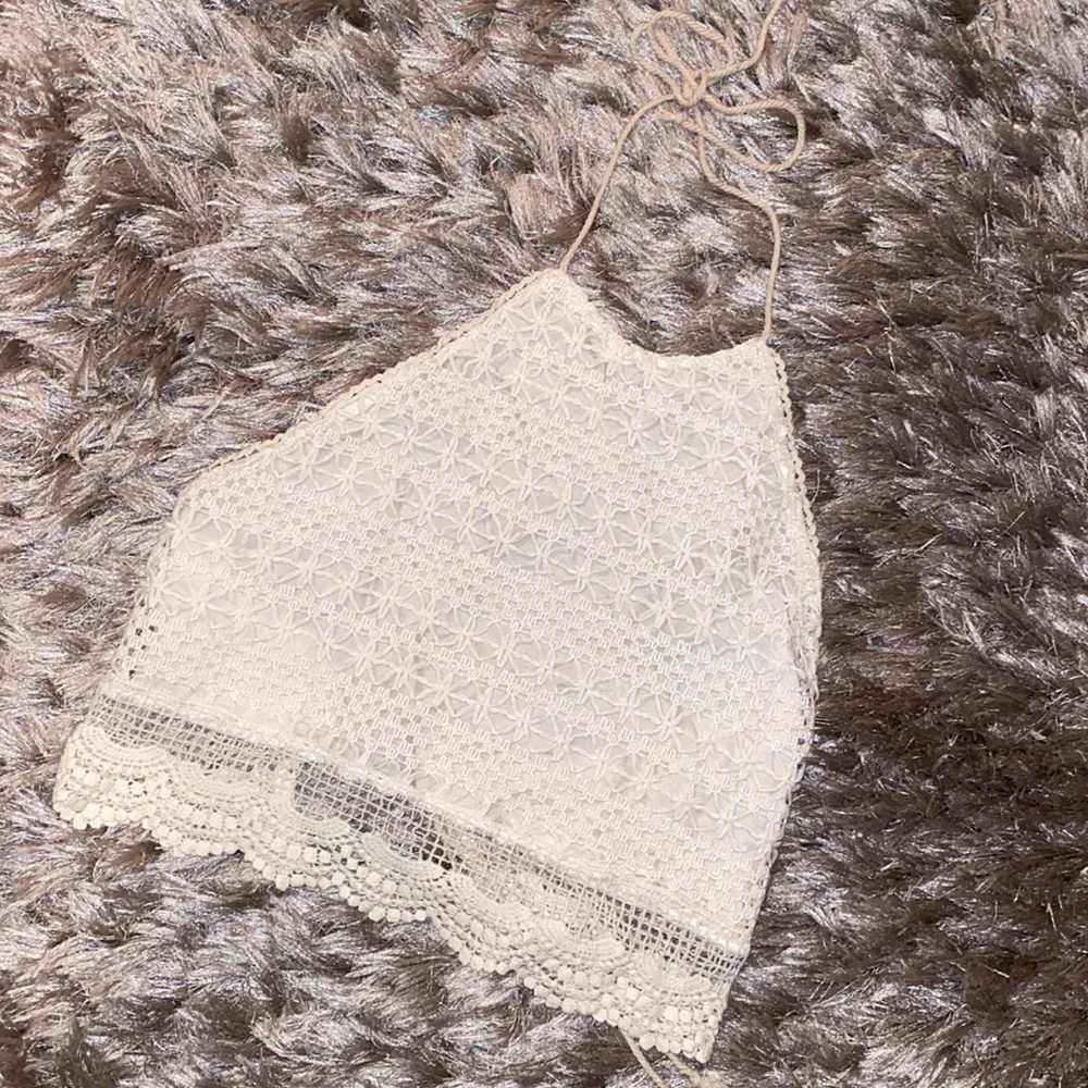 Crochet halter tie top